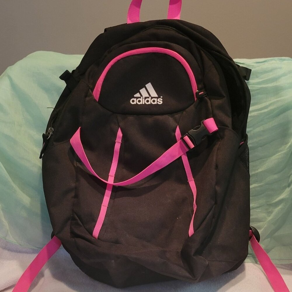Adidas EUC Backpack in Black and Pink